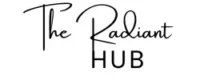text logo saying the radiant hub in black with white background